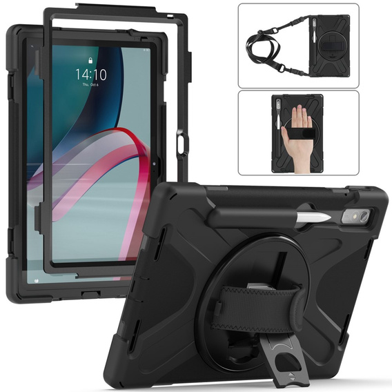 Obrněné pouzdro pro Lenovo Tab P11 Pro Gen 2 TB132FU TB132XU 11.2", ochranné 360 se slotem na stylus, černé