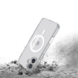 Pouzdro ERBORD MagSafe pro iPhone 16, aktivní tlačítko, průhledné + sklo na displej