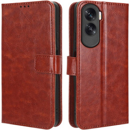 Klopové pouzdro pro Honor 90 Lite 5G, Crazy Horse Wallet, hnědé