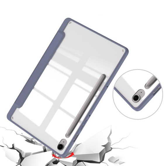 Pouzdro pro Samsung Galaxy Tab S10 FE+ Plus, Smartcase Hybrid, se slotem na stylus, fialové