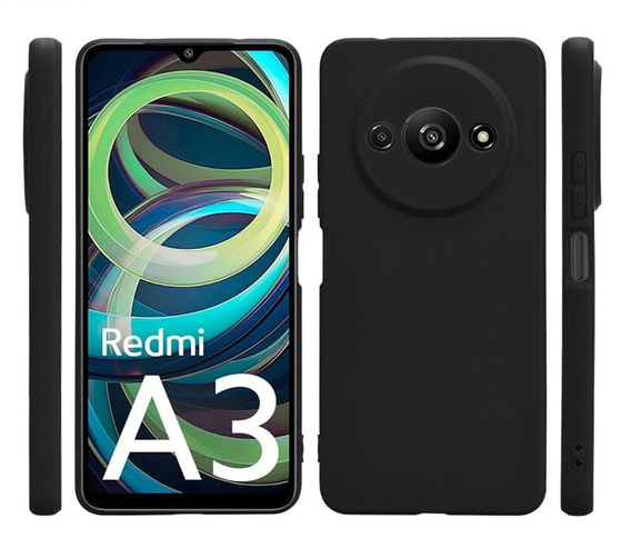 Tenké pouzdro pro Xiaomi Redmi A3, Slim, černé