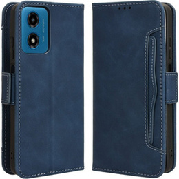 Klopové pouzdro pro Motorola Moto E14, Card Slot, námořnicky modré