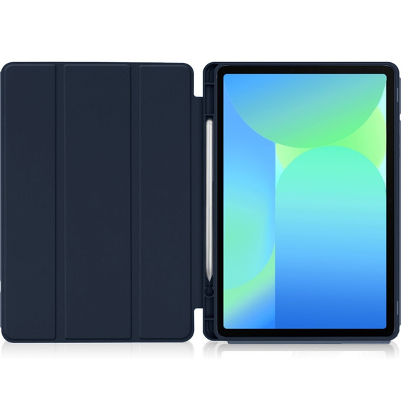 Pouzdro pro Samsung Galaxy Tab S10 FE+ Plus, Smartcase s prostorem pro stylus, námořnicky modré