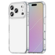 Silikonové pouzdro pro iPhone 17 Pro Max, s tvrdou zadní stranou, průhledné