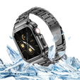 Ocelový náramek s pouzdrem pro Apple Watch 7/8/9 45MM, šedý
