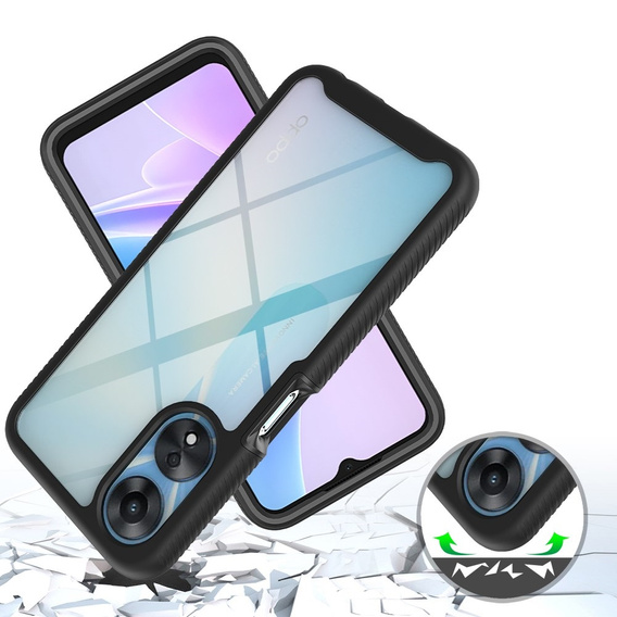 Pouzdro pro Oppo A78 5G, Shockproof, s fólií, černé
