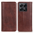 Pouzdro pro Xiaomi 14T Pro, Wallet Litchi Leather, hnědé