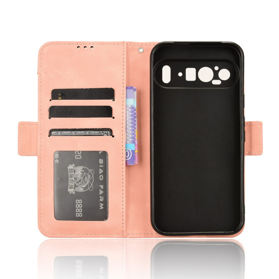 Klopové pouzdro pro Google Pixel 9 / Google Pixel 9 Pro, Card Slot, růžové