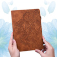 Pouzdro s klopou pro Xiaomi Redmi Pad SE 11", flower, hnědé