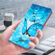 Klopové pouzdro pro Samsung Galaxy A14 4G/5G, Wallet Butterfly, modré