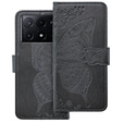 Klopové pouzdro pro Xiaomi Poco X6 Pro 5G, Butterfly, fialové