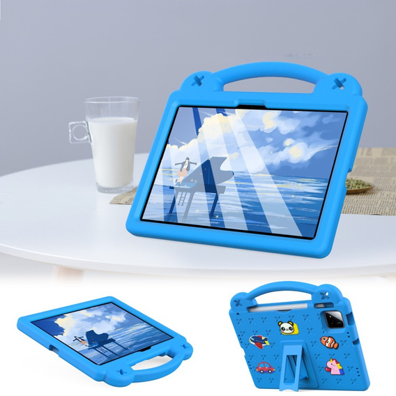 Dětské pouzdro pro Xiaomi Pad 7 / 7 Pro, Cute Patterns, se stojánkem, modré