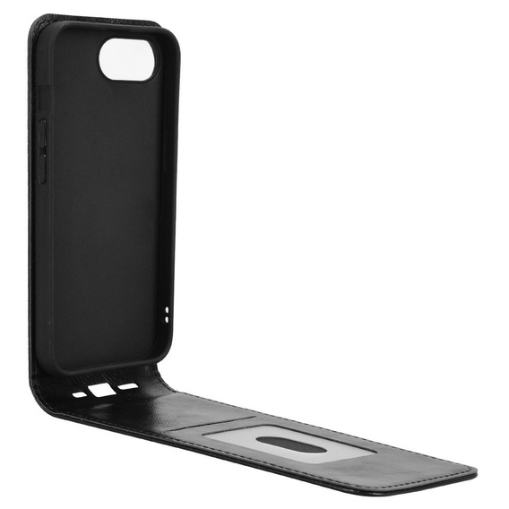 Klopové pouzdro pro iPhone 16E, Flip, černé
