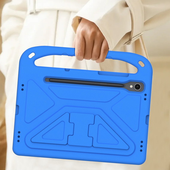 Dětské pouzdro pro Samsung Galaxy Tab S9 FE / S10 FE, s rukojetí, modré