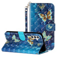 Klopové pouzdro pro Samsung Galaxy A35 5G, Wallet, Butterflies modré