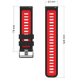 22mm univerzální silikonový řemínek