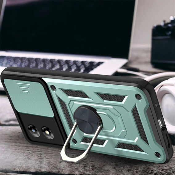 Pouzdro pro Motorola Moto E13, CamShield Slide, zelený