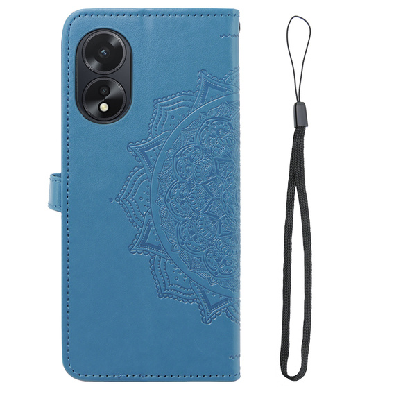 Klopové pouzdro pro Oppo A58 4G, Mandala, modré