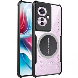 Pouzdro pro Oppo Reno 11F 5G, s magnetickou fólií, transparentní / černé