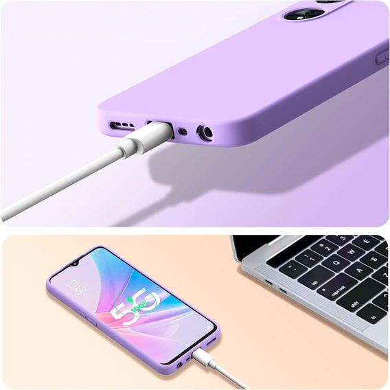 Pouzdro pro Oppo A38 4G / Oppo A18 4G, Silicone Lite, fialové