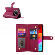 Klopové pouzdro pro Honor Magic 7 Lite, Wallet Zipper Pocket, červené