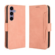 Klopové pouzdro pro Samsung Galaxy S25 FE, Card Slot, růžové