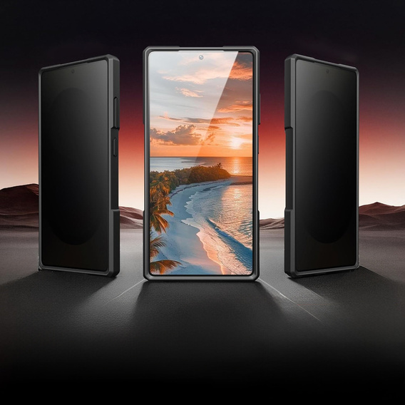 Pouzdro pro Samsung Galaxy S25 Ultra, Tongate MECH MagSafe Series, černé + Tvrzené sklo 9H