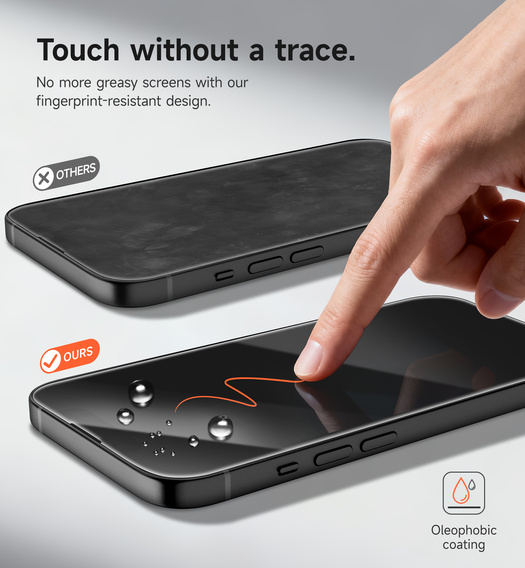 2x tvrzené sklo SURITCH pro iPhone 16e / 14 / 13 Pro