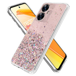 Pouzdro pro Realme C55, Glittery, růžové