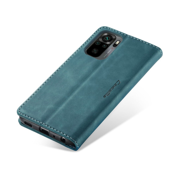 Pouzdro CASEME pro Xiaomi Redmi Note 10 / 10S, Leather Wallet Case, zelené
