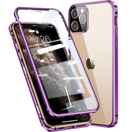 Pouzdro pro iPhone 11 Pro Max, Magnetic Dual Glass, fialové