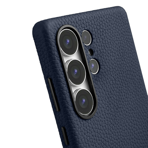 Pouzdro MELKCO pro Samsung Galaxy S25 Ultra, kožené, námořnicky modré