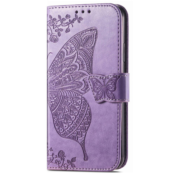 Klopové pouzdro pro Xiaomi Redmi 12, Butterfly, fialové