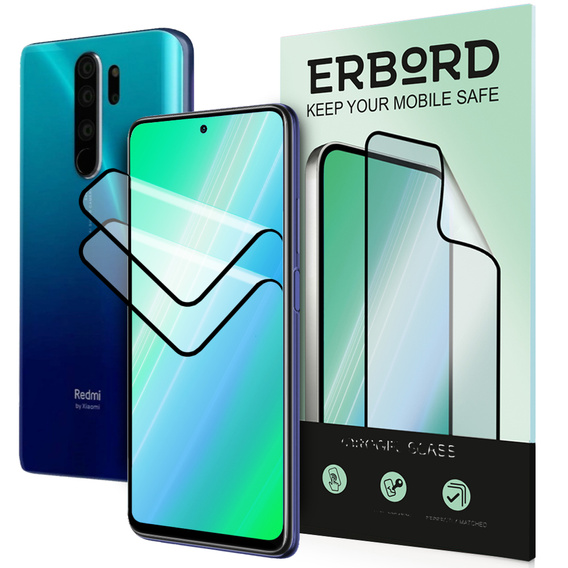 2x keramické hybridní sklo ERBORD pro Xiaomi Redmi Note 8 Pro