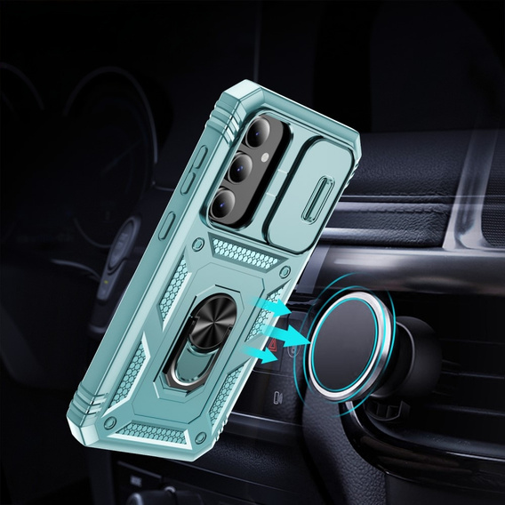 Pouzdro pro Samsung Galaxy S23 FE, CamShield Slide, zelené