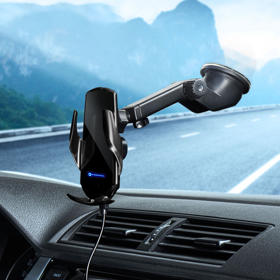 Automatický držák s bezdrátovou nabíječkou Forcell F-Grip HS1