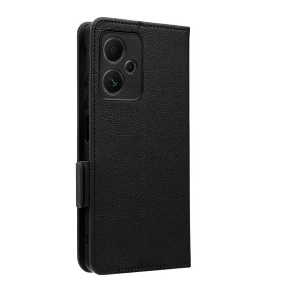 Klopové pouzdro pro Xiaomi Redmi Note 12 5G / POCO X5 5G, Wallet Litchi Magnet, černé