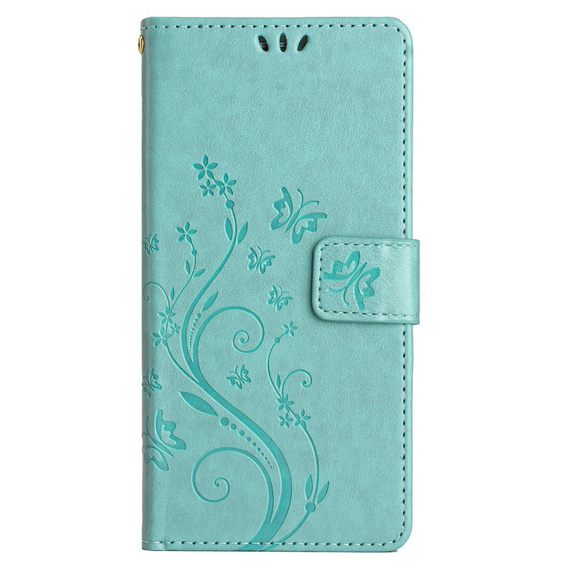 Klopové pouzdro pro Xiaomi Redmi Note 13 Pro+, Butterfly, světle modré