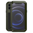 Pouzdro Love Mei pro iPhone 12 Mini, armored with glass, zelené
