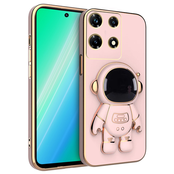 Pouzdro pro Infinix Note 30 5G, Astronaut, růžové