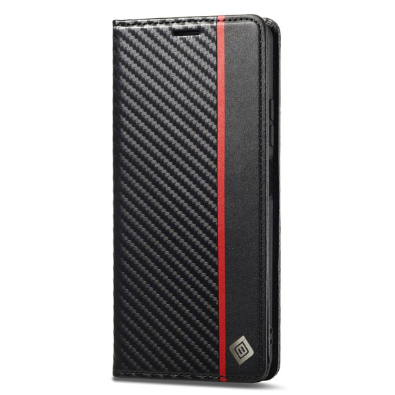 Flipové pouzdro pro Xiaomi Redmi Note 13 Pro 4G / Xiaomi Redmi Note 14S / Xiaomi Poco M6 Pro 4G, Carbon LC.IMEEKE, černé