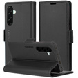 Pouzdro pro Samsung Galaxy A26, ERBORD Glossy Litchi, flipová peněženka, černé