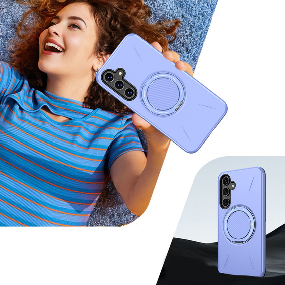 Pouzdro s podstavcem MagSafe pro Samsung Galaxy A57 5G, fialové