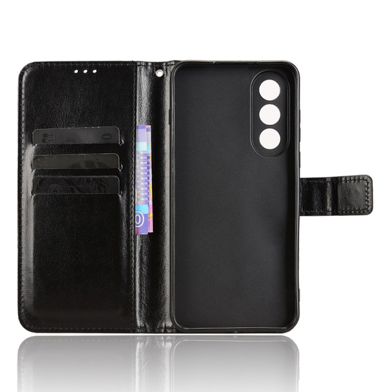 Klopové pouzdro pro OnePlus Nord 5, Crazy Horse Wallet, černé
