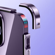 Pouzdro pro iPhone 15, Magnetic Dual Glass, fialové