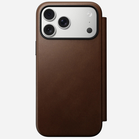 Pouzdro Nomad pro iPhone 17 Pro Max, Modern Leather Folio, hnědé