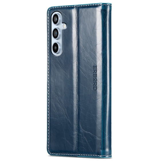 Klopové pouzdro pro Samsung Galaxy A54, ERBORD Waxy Wallet, modré
