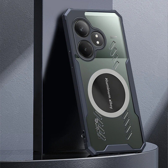 Pouzdro pro Realme GT 6 / 6T, s magnetickou fólií, transparentní / černé