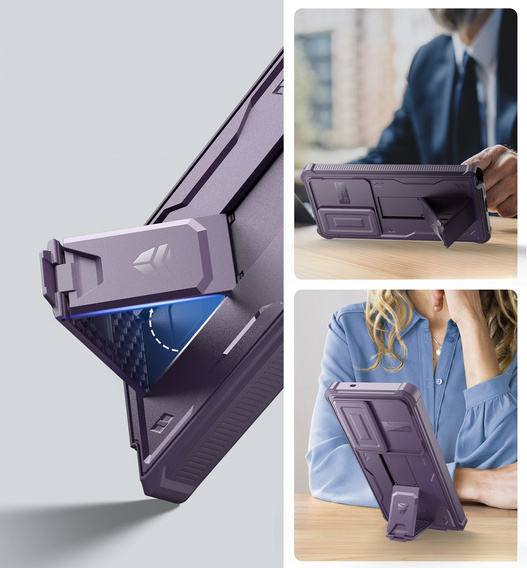 Pancéřové pouzdro pro Samsung Galaxy S25 Ultra, Dexnor Full Body (Two Frames), fialové