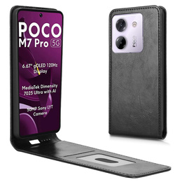Klopové pouzdro pro Xiaomi Poco M7 Pro 5G, Flip, černé
